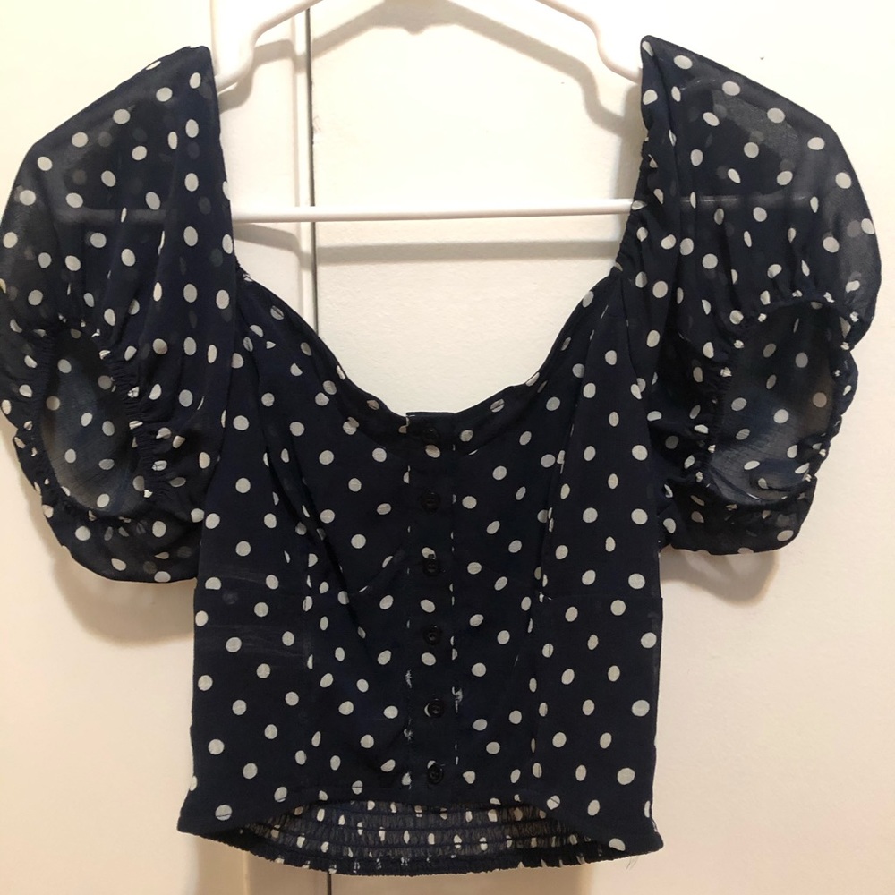 Polka dot crop top